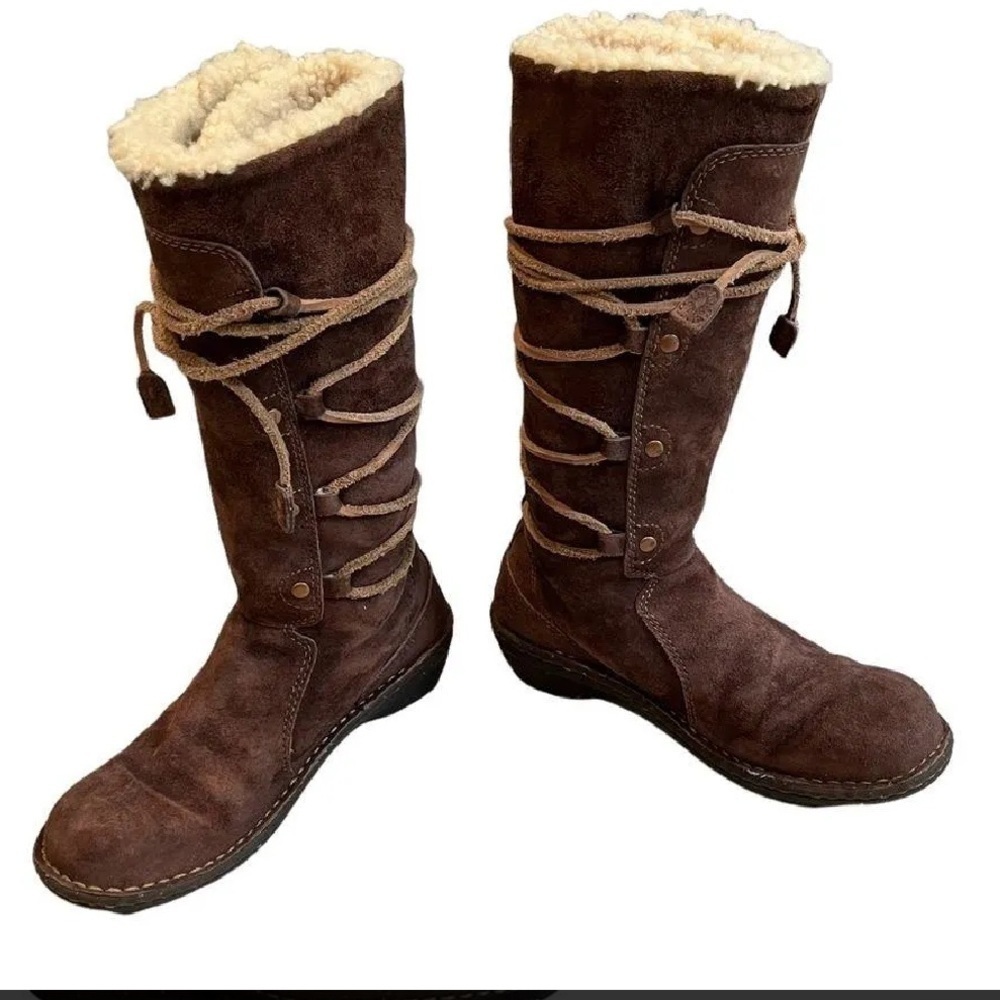 UGG Australia Surfcat Shearling Tall Suede BOOTS 5158 size 8 brown - Picture 7 of 13